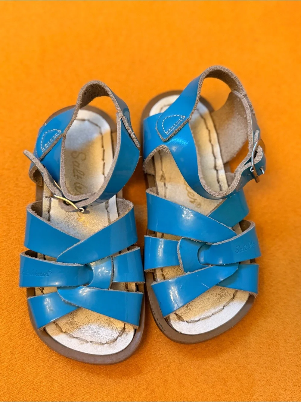 Blue Kids Leather Sandals - Classic Summer Style